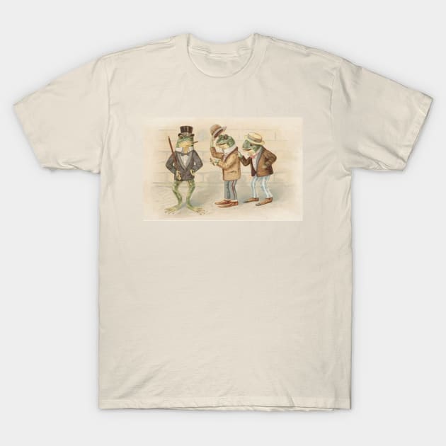 Old Fashioned Gentlemen Frogs T-Shirt by Star Scrunch